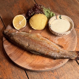 [PASTRAV] Grilled trout with polenta and garlic sauce 300/150g